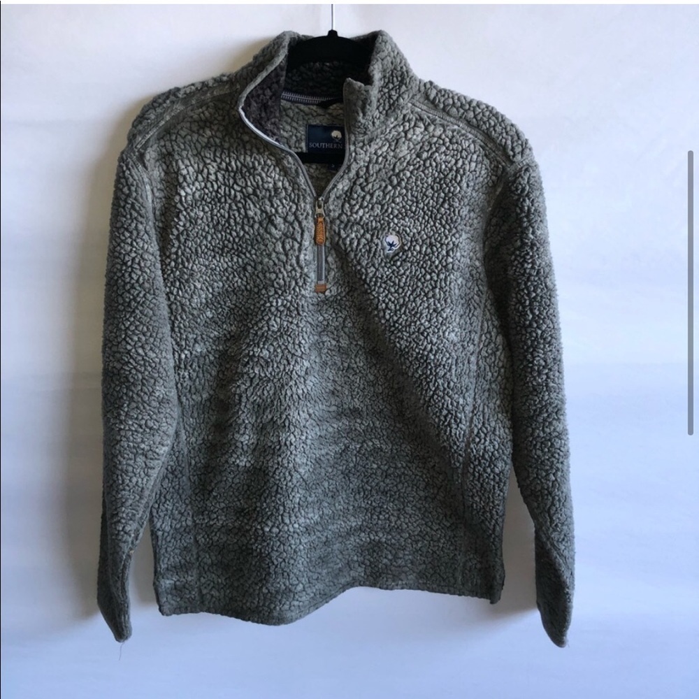 Southern Shirt Grey Sherpa Pullover Jacket - Picture 3 of 8